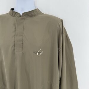 Zero Restriction Men's XL Golf Windbreaker Army Green Whisper Rock 1/4 Snap USA